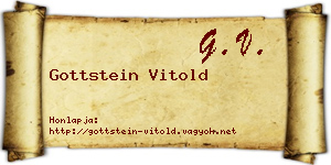 Gottstein Vitold névjegykártya
